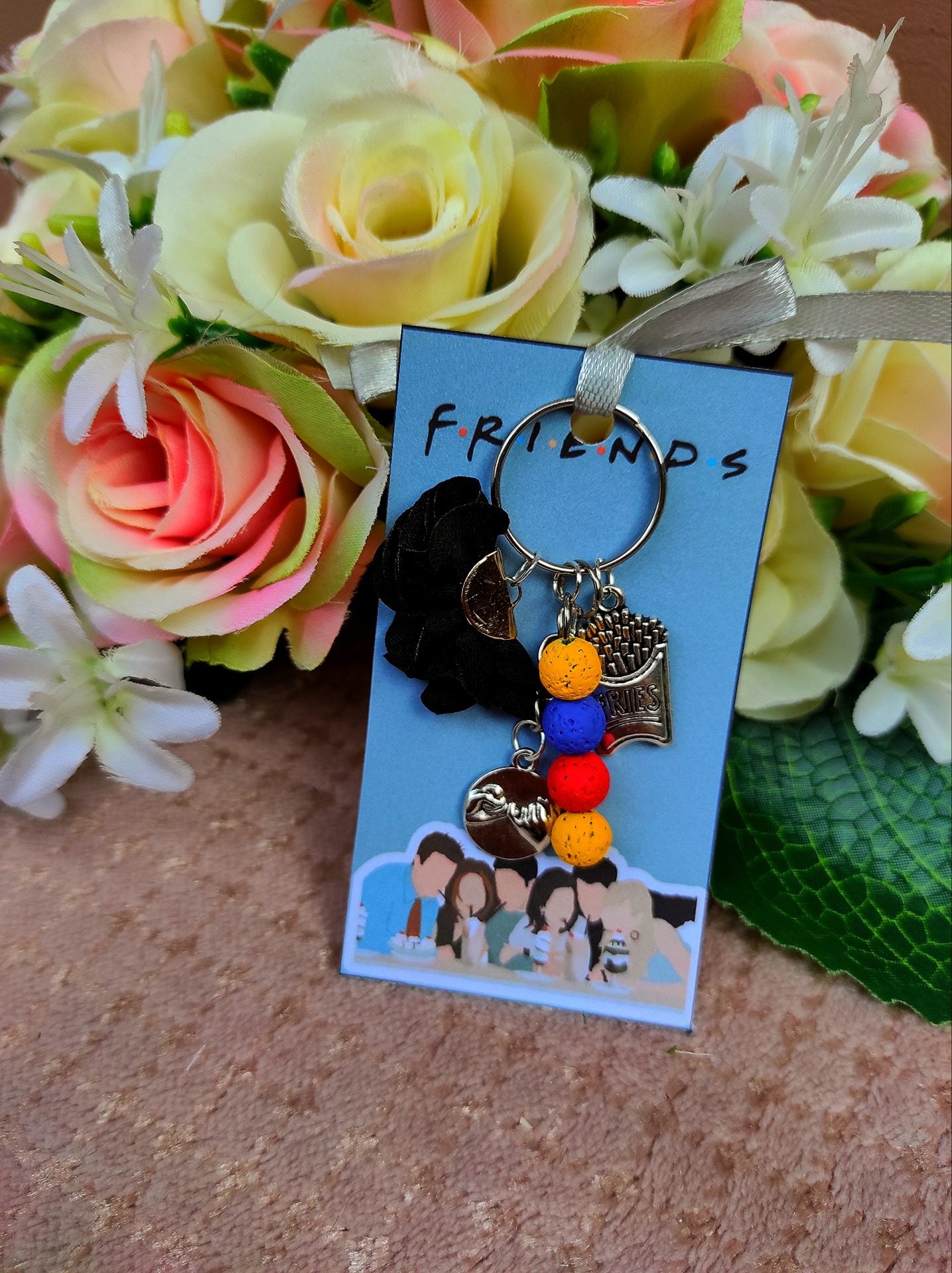 FRIENDS Jóbarátok kulcstartó - fekete